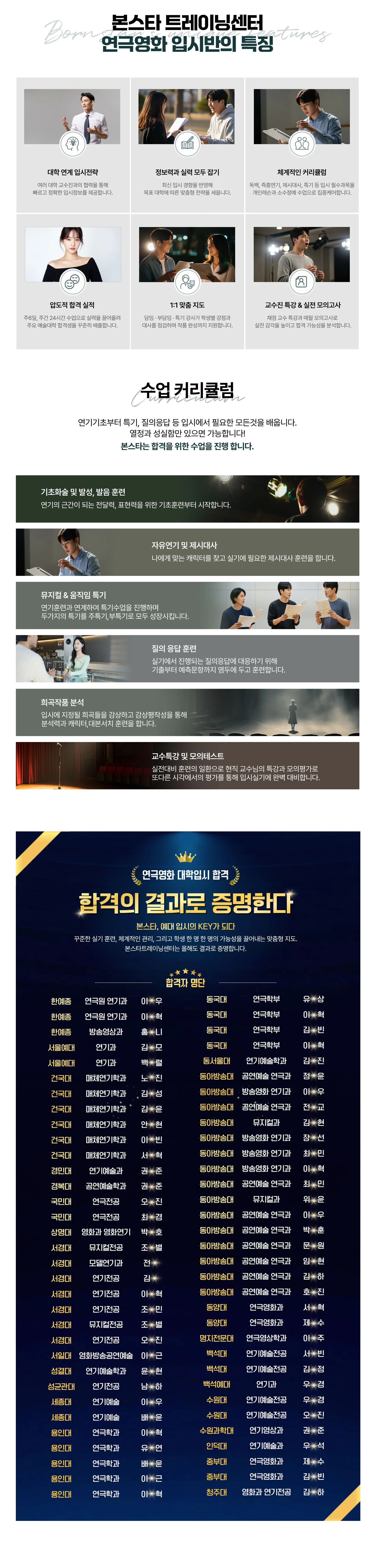 연극영화 입시 과정 상세 소개